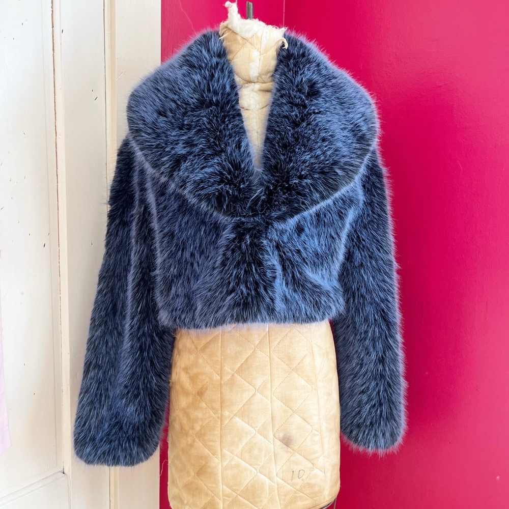 SOLD DO NOT BUY Avec Les Filles Navy Teddy Jacket